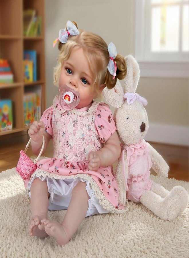 CHAREX Realistic Reborn Baby Doll Girl - 20 Inch Lifelike Handmade Real Life Toddler Doll, Newborn Weighted Body, Real Baby Feeling, with Accessories Set in Gift Box, for Kids Age 3+ - Image 4